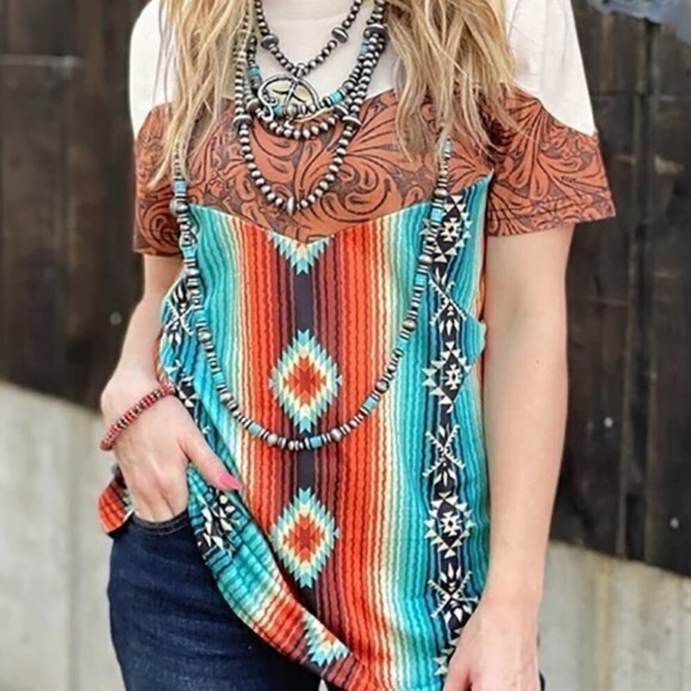Top Southwestern Print Size Small